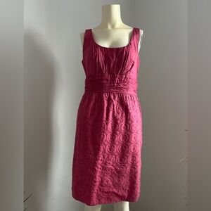 Ann Taylor rose colored cotton sleeveless dress